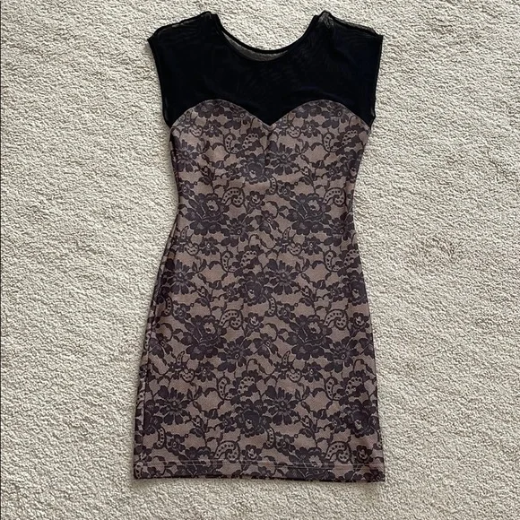 knee length dresses for ladies Wyatt Slinky And Mesh Maxi Dress - Black main image 1